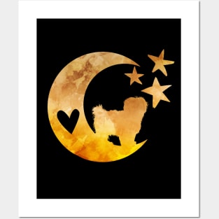 Shih Tzu Moon Stars art Posters and Art